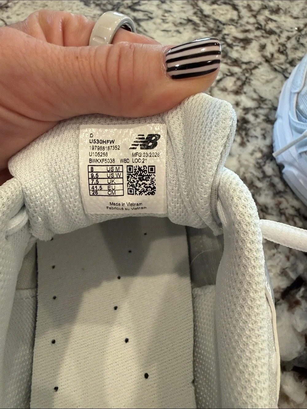 New Balance White Polka Dot Retro Runner Sneakers